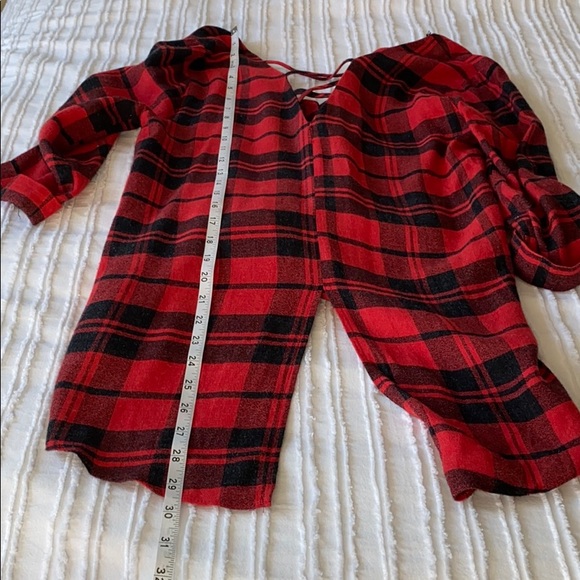 ASOS Red and Black Plaid Top - Picture 6 of 10